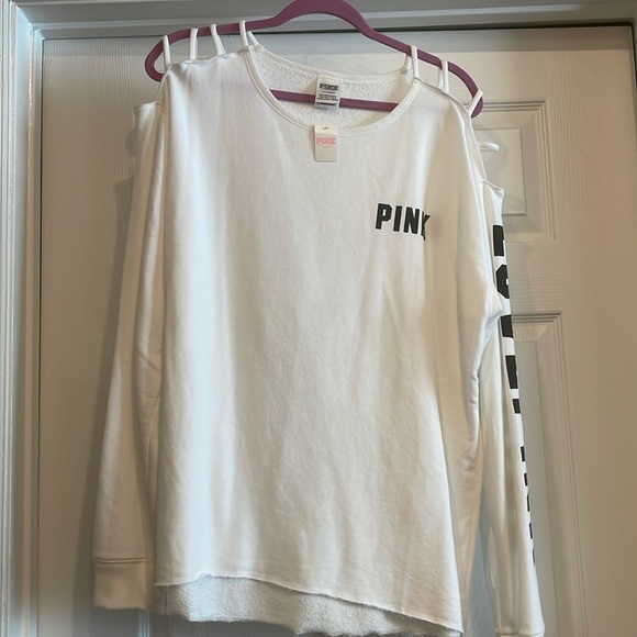 PINK Victoria's Secret Tops - NWT VS PINK Sweatshirt w/ Sleeve Cutout Detail